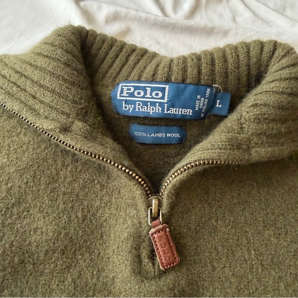 Ralph Lauren Forest Green Zip-Up Sweater - Picture 2 of 7
